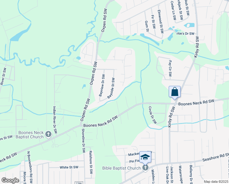 map of restaurants, bars, coffee shops, grocery stores, and more near 2219 Helmsman Drive Southwest in Brunswick