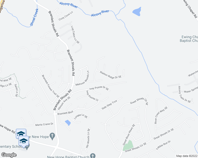 map of restaurants, bars, coffee shops, grocery stores, and more near 1334 Union Station Drive Southeast in Lawrenceville