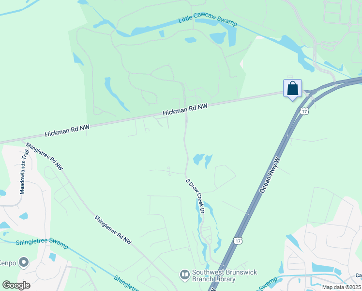 map of restaurants, bars, coffee shops, grocery stores, and more near 395 South Crow Creek Drive in Calabash