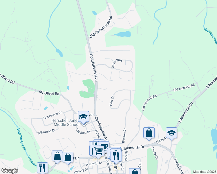 map of restaurants, bars, coffee shops, grocery stores, and more near 116 Kirk Drive in Dallas