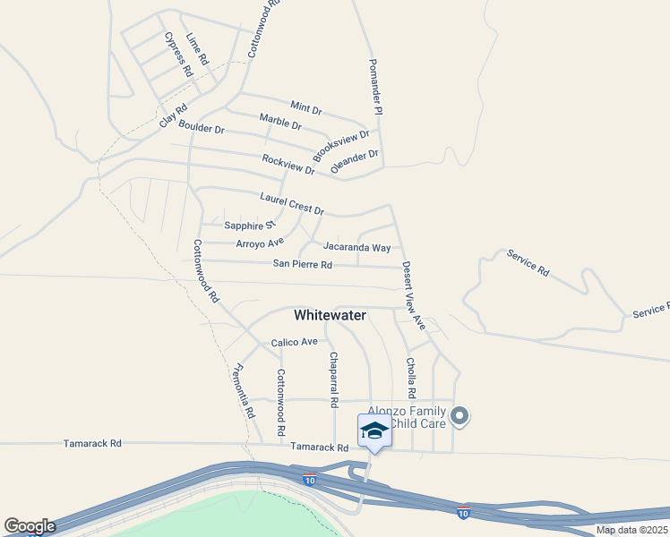 map of restaurants, bars, coffee shops, grocery stores, and more near San Pierre Road in Riverside County