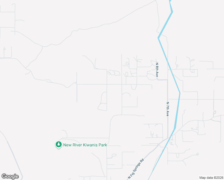 map of restaurants, bars, coffee shops, grocery stores, and more near 49239 North 15th Avenue in New River