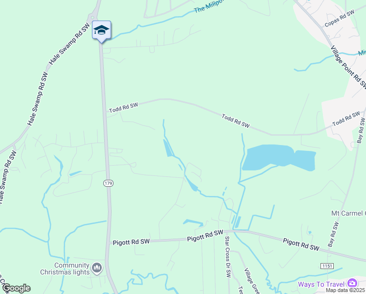 map of restaurants, bars, coffee shops, grocery stores, and more near 4651 Todd Road Southwest in Shallotte