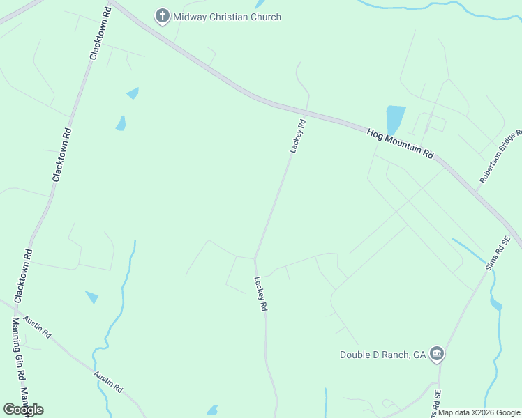 map of restaurants, bars, coffee shops, grocery stores, and more near 1171 Lackey Road in Winder