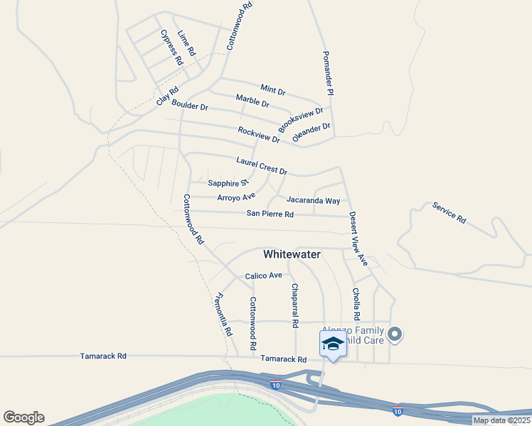 map of restaurants, bars, coffee shops, grocery stores, and more near San Pierre Road in Riverside County