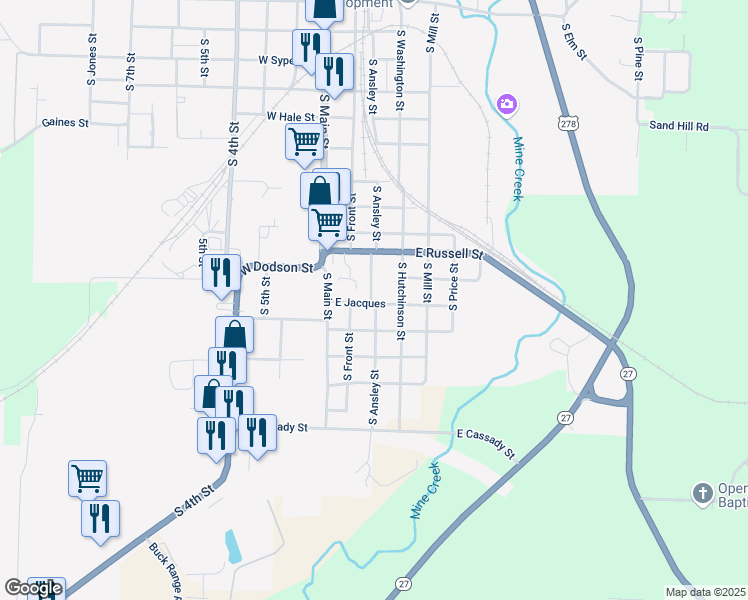map of restaurants, bars, coffee shops, grocery stores, and more near 306 East Jacques in Nashville