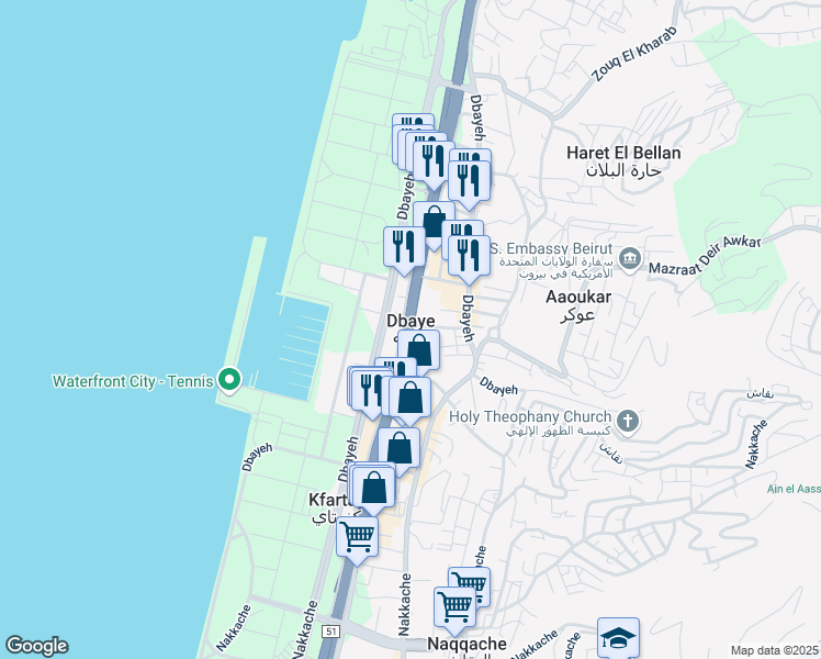 map of restaurants, bars, coffee shops, grocery stores, and more near in Matn