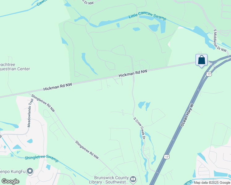 map of restaurants, bars, coffee shops, grocery stores, and more near 395 South Crow Creek Drive in Calabash
