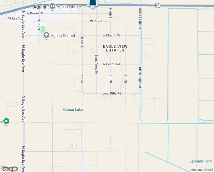 map of restaurants, bars, coffee shops, grocery stores, and more near 49513 Eagle View Drive in Aguila