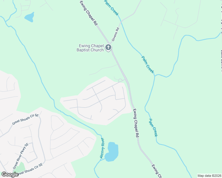 map of restaurants, bars, coffee shops, grocery stores, and more near 1765 Riverpark Drive Southeast in Dacula