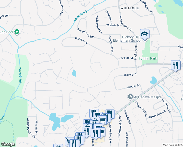 map of restaurants, bars, coffee shops, grocery stores, and more near 800 Breckinridge Road in Marietta
