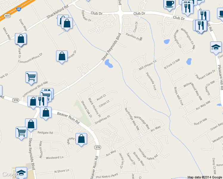 map of restaurants, bars, coffee shops, grocery stores, and more near 4025 Anvil Ct in Norcross
