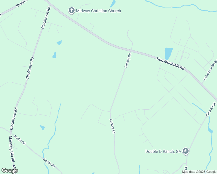 map of restaurants, bars, coffee shops, grocery stores, and more near 1171 Lackey Road in Winder