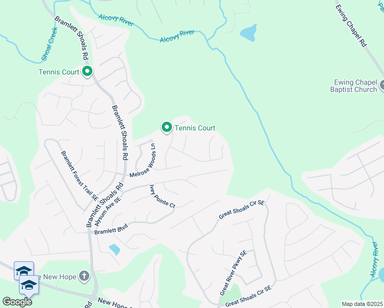 map of restaurants, bars, coffee shops, grocery stores, and more near 1368 Station Ridge Drive Southeast in Lawrenceville