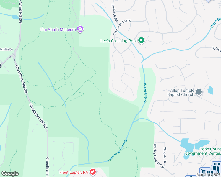 map of restaurants, bars, coffee shops, grocery stores, and more near 599 Briarmeade Drive Southwest in Marietta