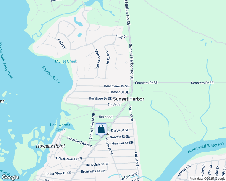 map of restaurants, bars, coffee shops, grocery stores, and more near 647 Harbor Drive Southeast in Bolivia