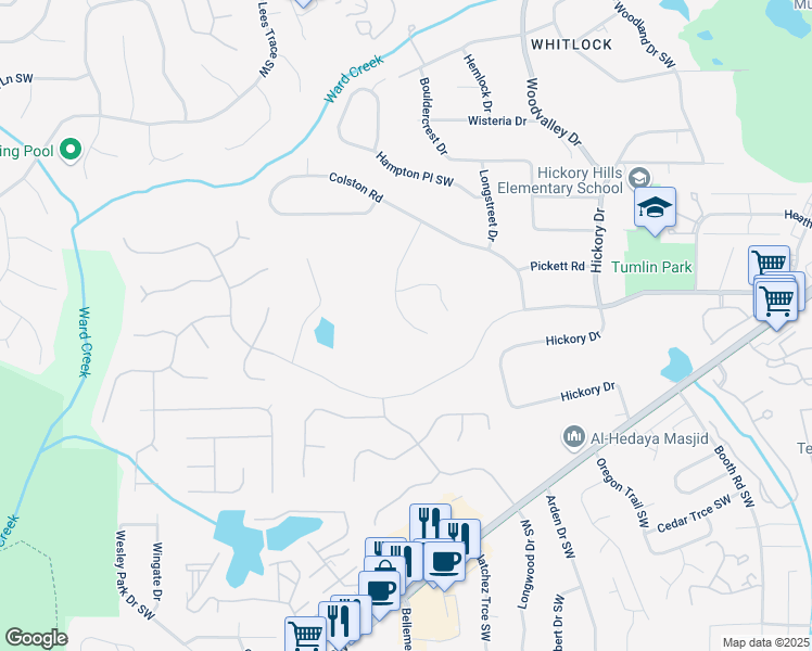 map of restaurants, bars, coffee shops, grocery stores, and more near 796 Breckinridge Road in Marietta