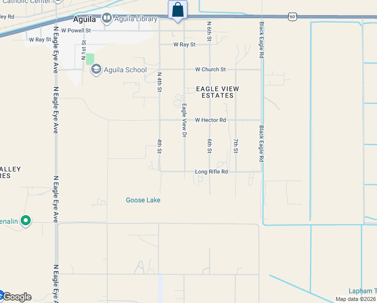 map of restaurants, bars, coffee shops, grocery stores, and more near 49513 Eagle View Drive in Aguila