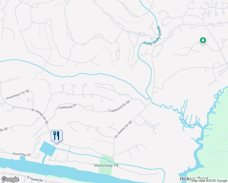 map of restaurants, bars, coffee shops, grocery stores, and more near Loblolly Circle in Southport