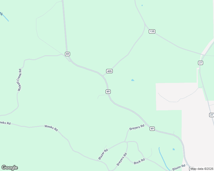 map of restaurants, bars, coffee shops, grocery stores, and more near 3951 County Road 69 in Winfield