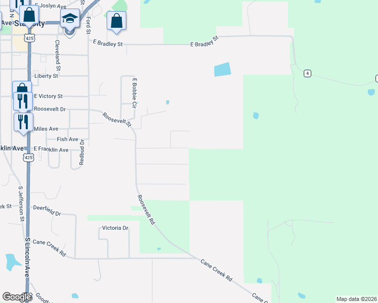 map of restaurants, bars, coffee shops, grocery stores, and more near 1011 Sunset Drive in Star City