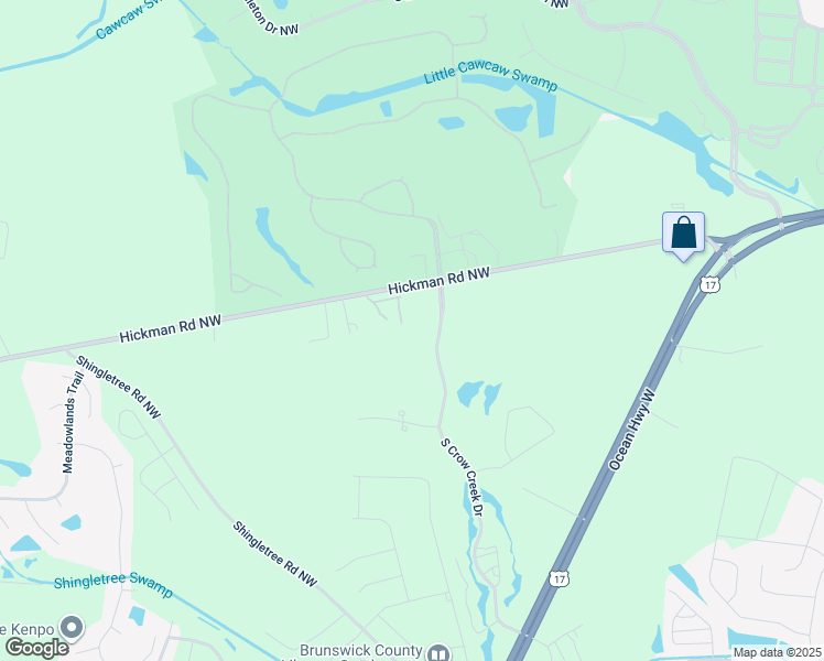 map of restaurants, bars, coffee shops, grocery stores, and more near 395 South Crow Creek Drive in Calabash