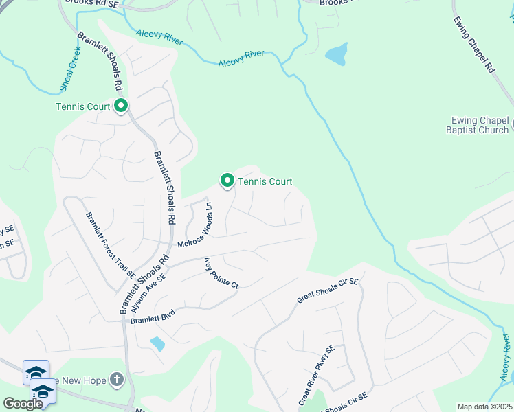 map of restaurants, bars, coffee shops, grocery stores, and more near 1368 Station Ridge Drive Southeast in Lawrenceville