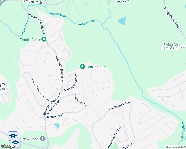 map of restaurants, bars, coffee shops, grocery stores, and more near 1482 Station Ridge Court Southeast in Lawrenceville