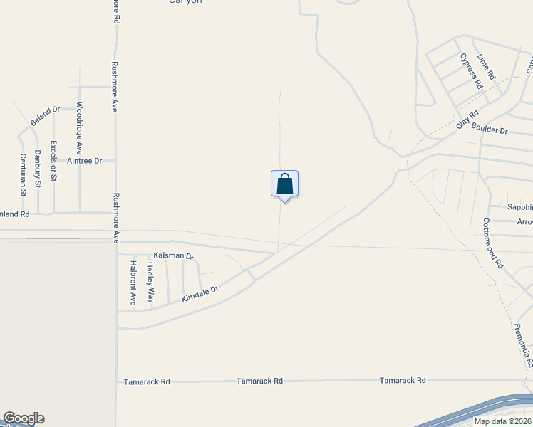 map of restaurants, bars, coffee shops, grocery stores, and more near 12925 Johnson Street in Cabazon