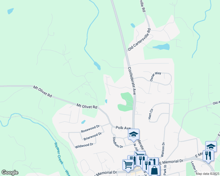 map of restaurants, bars, coffee shops, grocery stores, and more near 261 Water Tank Road in Dallas