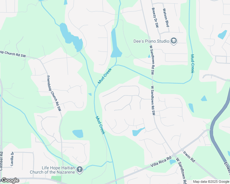 map of restaurants, bars, coffee shops, grocery stores, and more near 3127 Andora Trail Northwest in Marietta