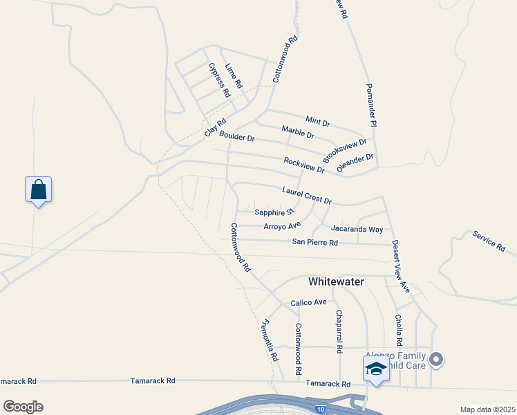 map of restaurants, bars, coffee shops, grocery stores, and more near Turmaline Drive in Whitewater