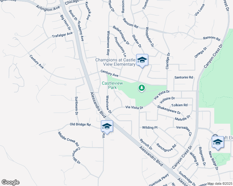 map of restaurants, bars, coffee shops, grocery stores, and more near 6312 Glen Aire Avenue in Riverside