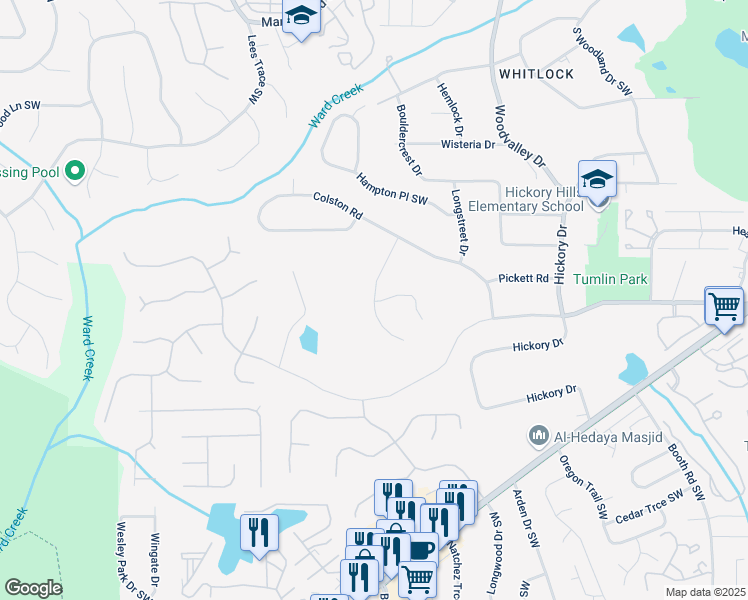 map of restaurants, bars, coffee shops, grocery stores, and more near 796 Breckinridge Road in Marietta