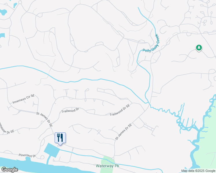 map of restaurants, bars, coffee shops, grocery stores, and more near 4280 Loblolly Circle in Southport