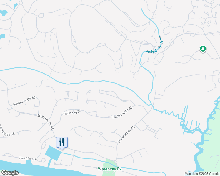 map of restaurants, bars, coffee shops, grocery stores, and more near 4280 Loblolly Circle in Southport