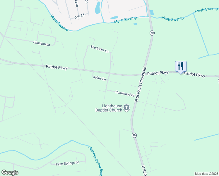 map of restaurants, bars, coffee shops, grocery stores, and more near 4395 Rosewood Drive in Sumter