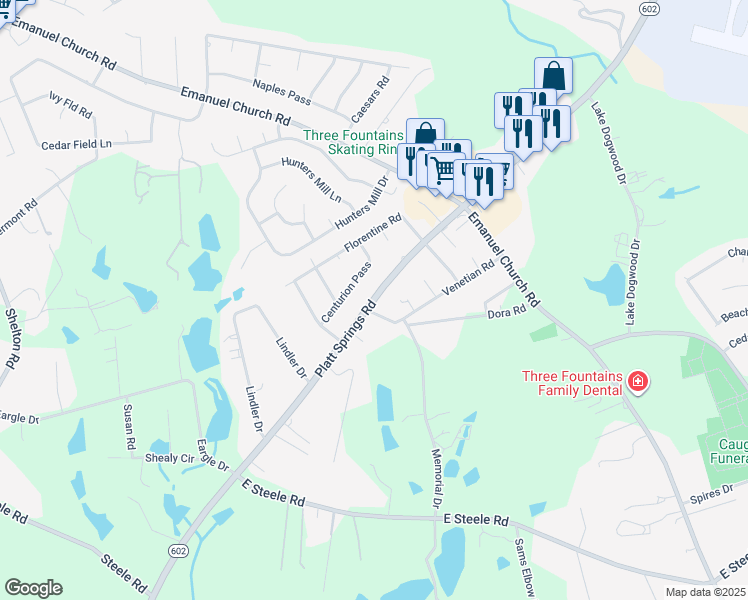 map of restaurants, bars, coffee shops, grocery stores, and more near in West Columbia