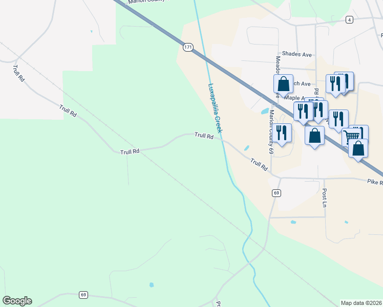 map of restaurants, bars, coffee shops, grocery stores, and more near in Winfield