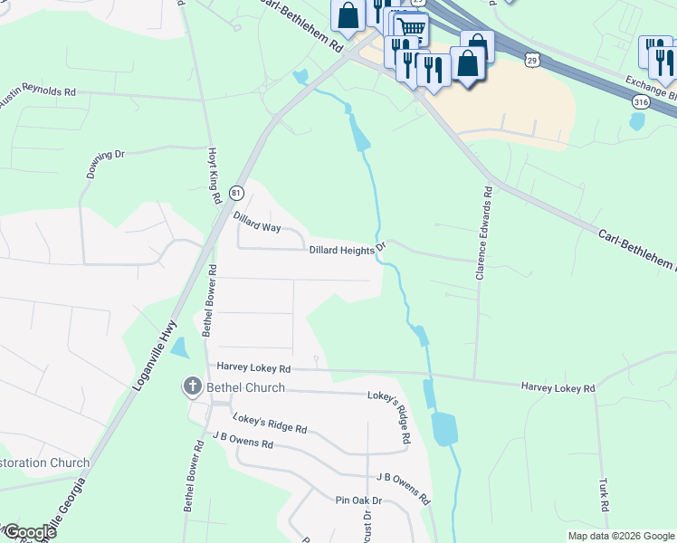map of restaurants, bars, coffee shops, grocery stores, and more near 185 Cole Circle in Bethlehem