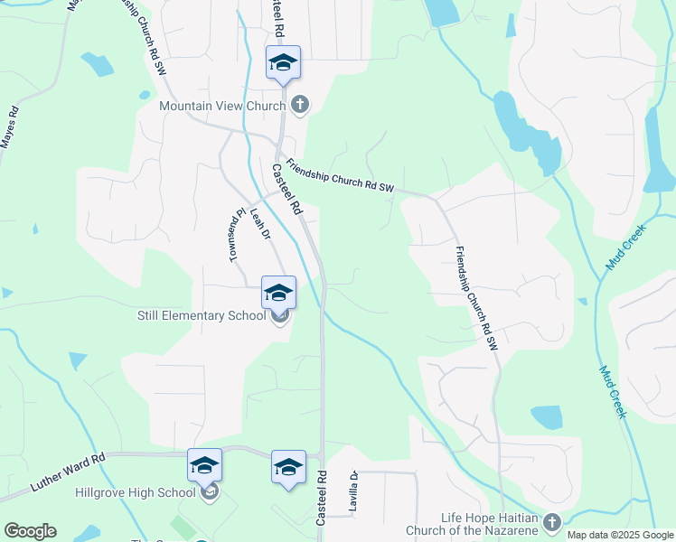 map of restaurants, bars, coffee shops, grocery stores, and more near 3641 Sunset Ridge in Powder Springs