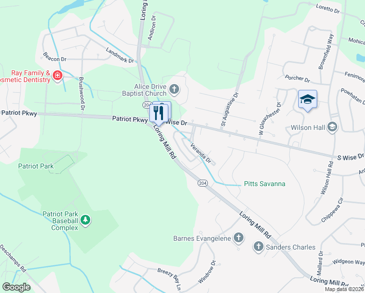 map of restaurants, bars, coffee shops, grocery stores, and more near 3136 Mayflower Lane in Sumter