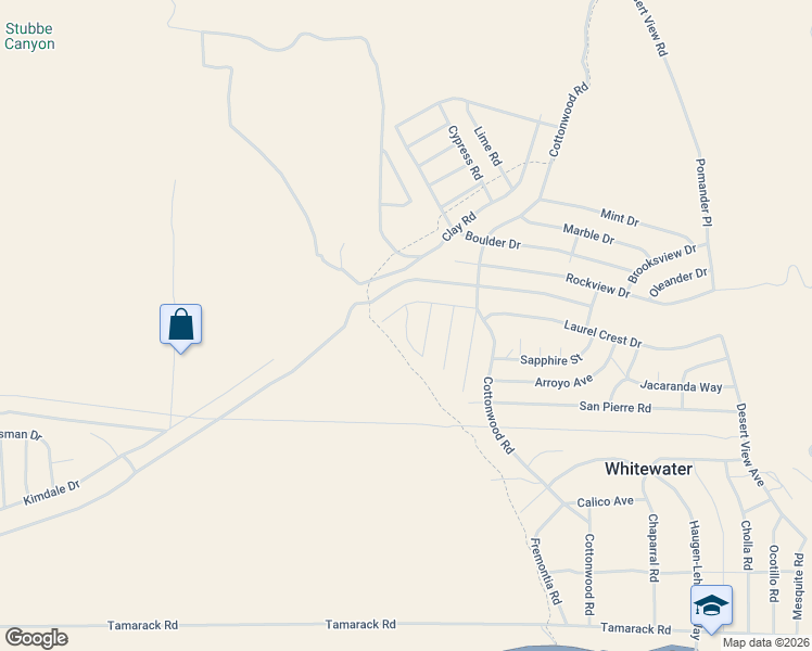 map of restaurants, bars, coffee shops, grocery stores, and more near 12813 Oakleaf Drive in Cabazon