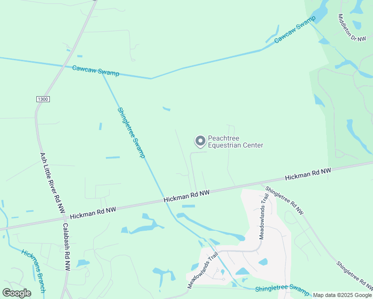 map of restaurants, bars, coffee shops, grocery stores, and more near 1101-1299 Green Pastures Lane Northwest in Calabash