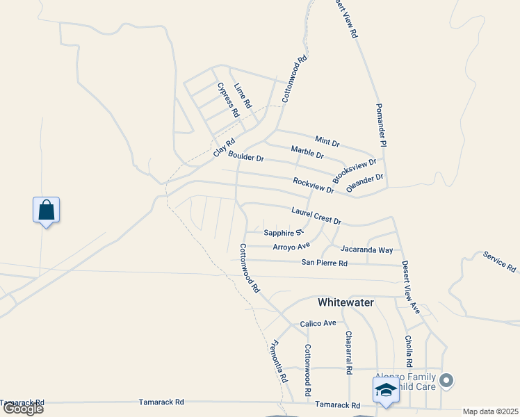 map of restaurants, bars, coffee shops, grocery stores, and more near 55344 Laurel Crest Drive in Cabazon