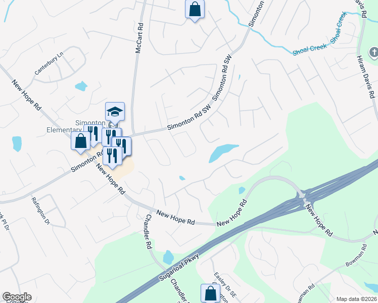 map of restaurants, bars, coffee shops, grocery stores, and more near 1110 Lewis Ridge Circle in Lawrenceville