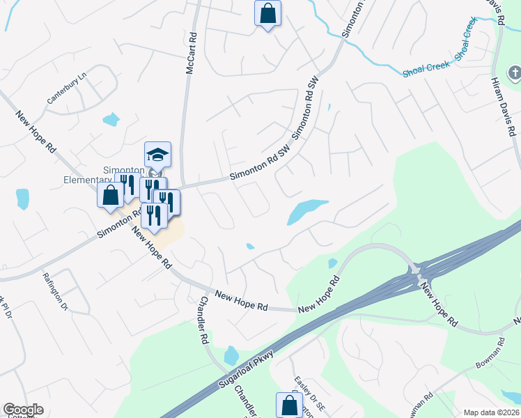 map of restaurants, bars, coffee shops, grocery stores, and more near 1110 Lewis Ridge Circle in Lawrenceville