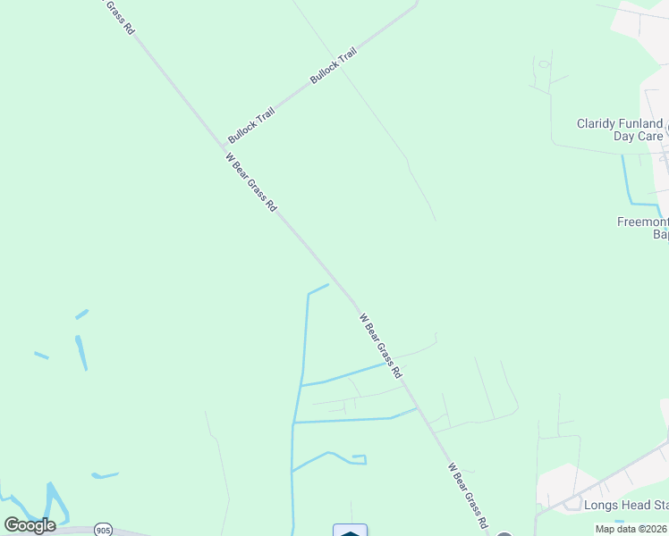 map of restaurants, bars, coffee shops, grocery stores, and more near 642 West Bear Grass Road in Longs