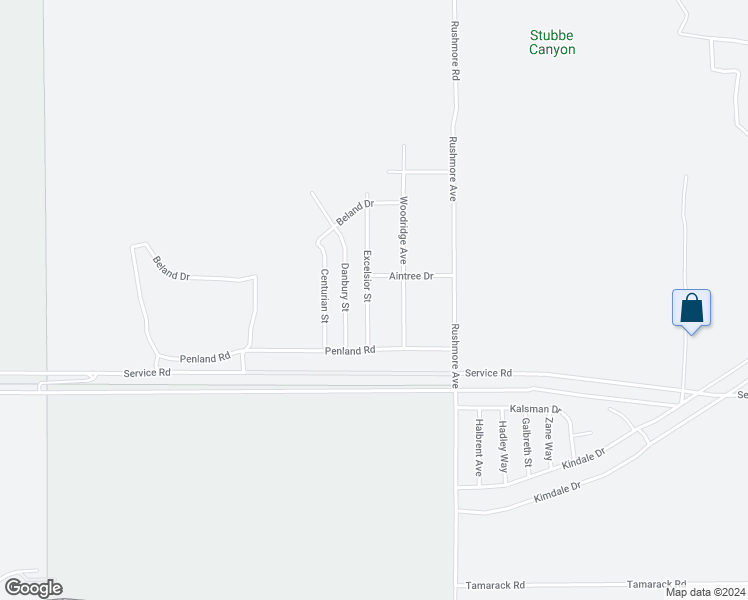 map of restaurants, bars, coffee shops, grocery stores, and more near Excelsior Street in Whitewater