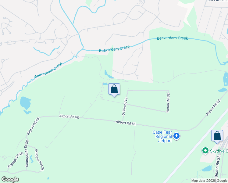 map of restaurants, bars, coffee shops, grocery stores, and more near 3710 Skyview Lane Southeast in Southport